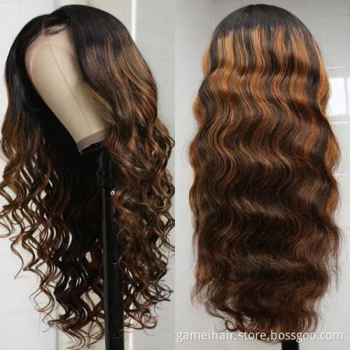 150% 180% Brazilian Human Virgin Hair HD Lace Frontal Wig Body Wave Full 4x4 Lace Front Closure Wig Pre Plucked With Baby Hair